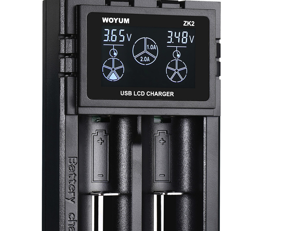 Woyum -Intelligent Charger Universal Smart Battery Charger 2 Slots-3