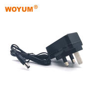 WOYUM DC 12V 1A Power Supply Adapter, AC 100-240V to DC 12Volt Transformers, Switching Power Source Adaptor for 12V electronic devices and power tools, 12W Max, UK Plug