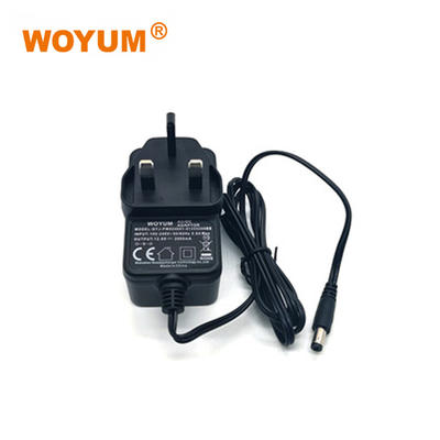 WOYUM DC 12V 2A Power Supply Adapter, AC 100-240V to DC 12Volt Transformers, Switching Power Source Adaptor for 12V electronic devices and power tools, 24W Max, UK Plug