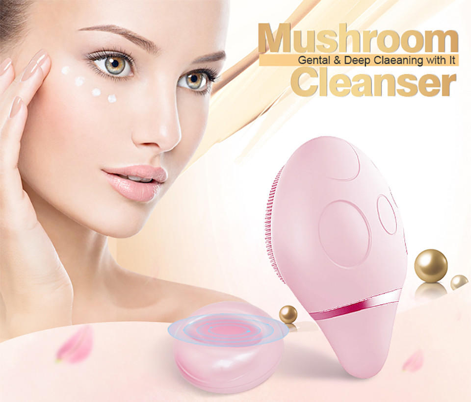 Woyum -Skin Care Device, Wireless Massage Cleansing Brush,electric Silicone Facial Cleanser