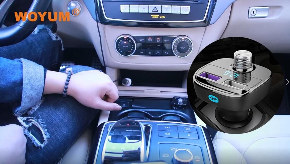 2-Port USB Car Charger Compatible with Car Music MP3, U-disk, TF Card,Bluetooth hands free, voice navigation playing~2