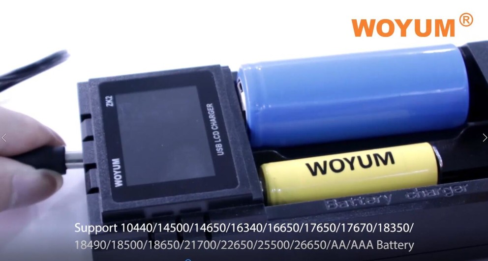zk2 2 slot aaa charger 18650 battery charger