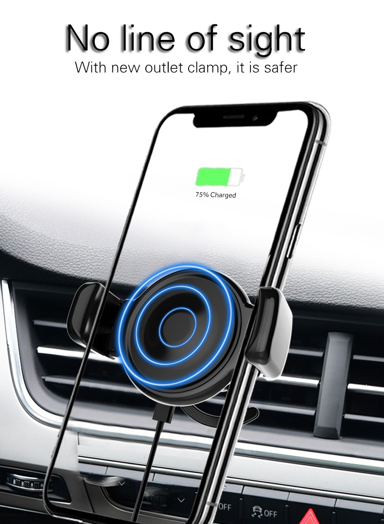 Woyum -Car Charger Wireless Cell Phone Car Charger Air Vent Phone Holder-13