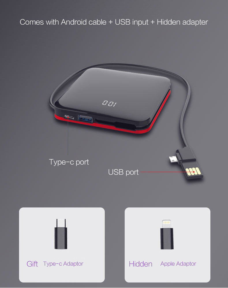 Woyum -Aa Battery Charger | Woyum Wireless Charger Power Bank,7800mah External-5