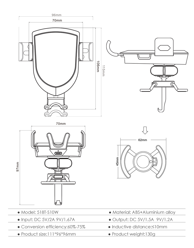 New car phone mount charger company for Android devices-3